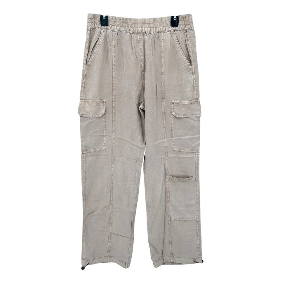 Forever 21 Pants Womens Large Taupe Khaki Lyocell Cargo Pockets Utility Gorpcore